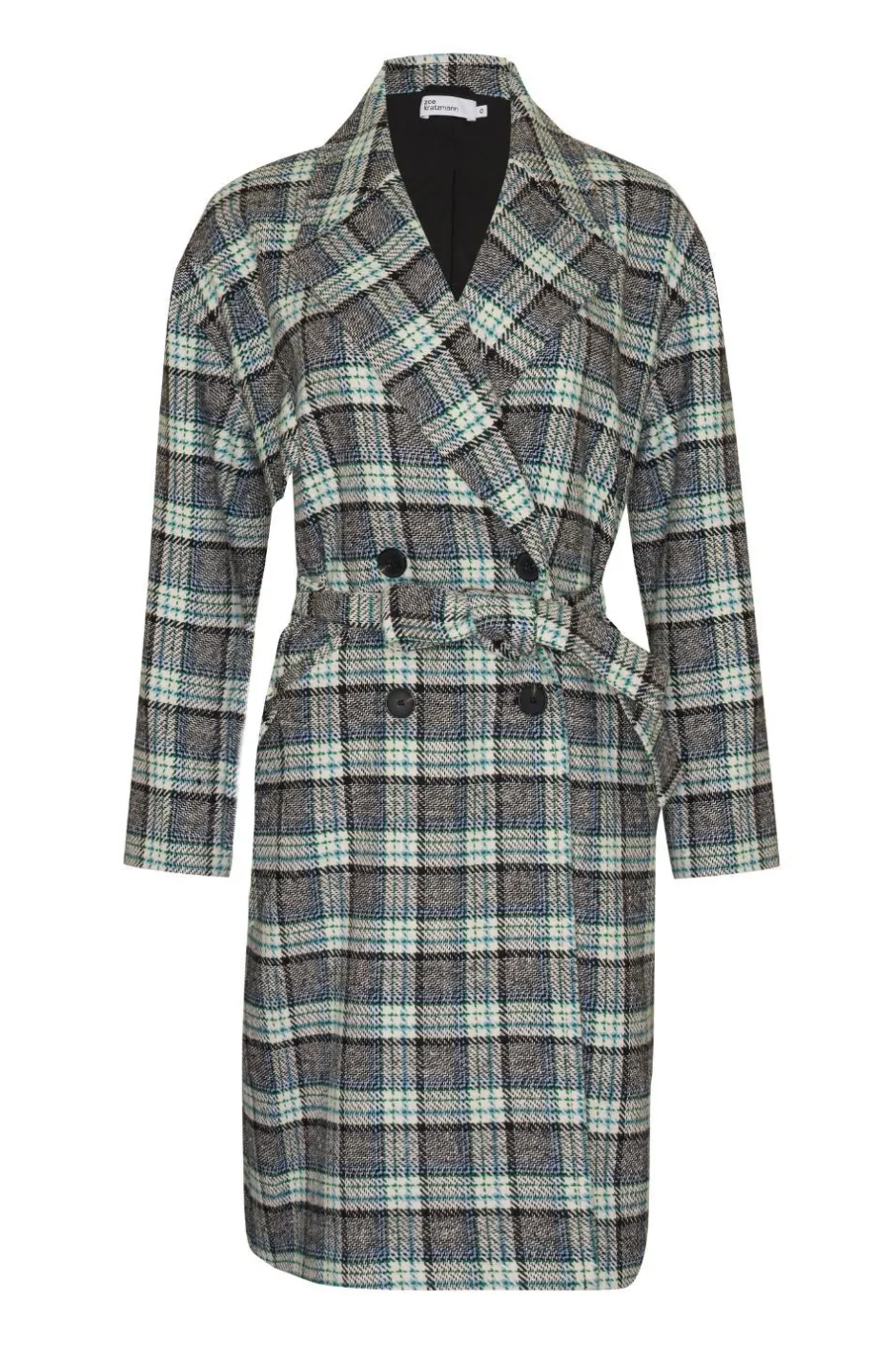 zoe kratzmann Coats|Pillar Coat-Green Check