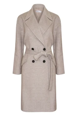 zoe kratzmann Coats|Pillar Coat-Stone Mini Check
