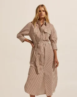zoe kratzmann Dresses|Pinpoint Dress-Cafe Stripe