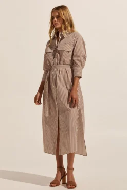 zoe kratzmann Dresses|Pinpoint Dress-Cafe Stripe