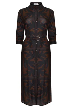 zoe kratzmann Dresses|Pinpoint Dress-Choc Frond