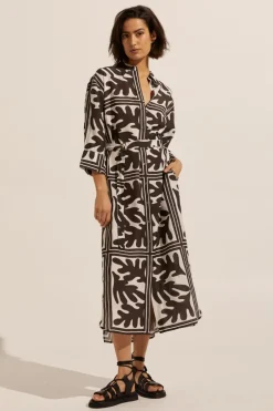 zoe kratzmann Dresses|Pinpoint Dress-Frond Choc