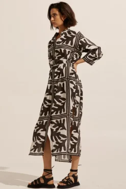 zoe kratzmann Dresses|Pinpoint Dress-Frond Choc