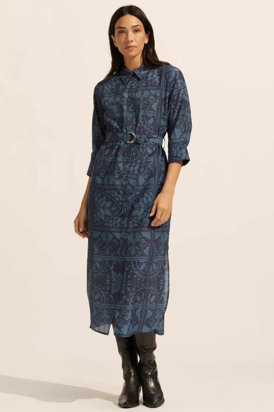 zoe kratzmann Dresses|Pinpoint Dress-Indigo Mosaic