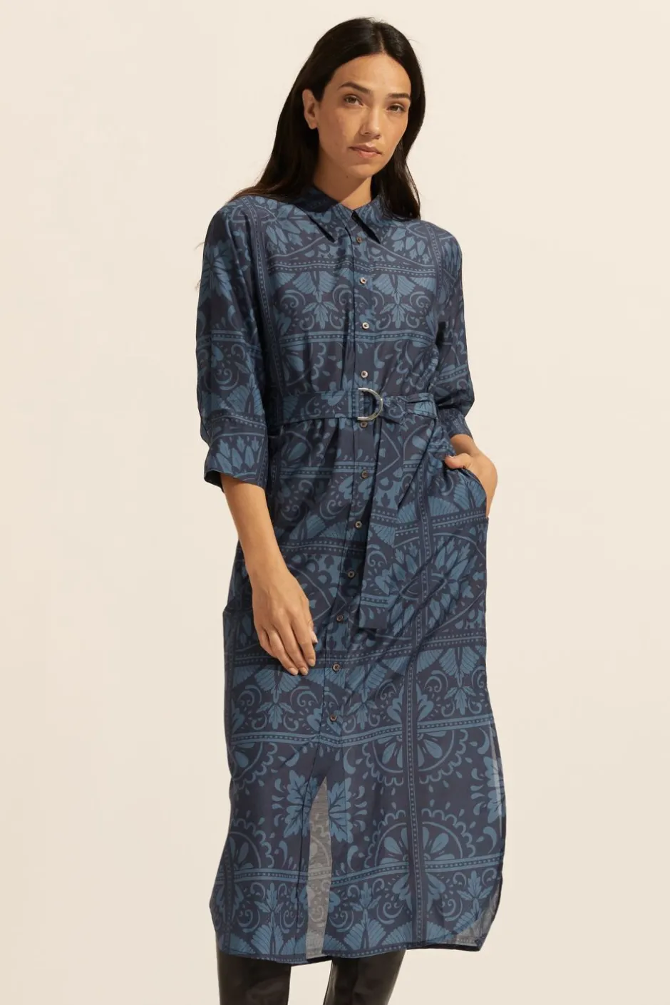 zoe kratzmann Dresses|Pinpoint Dress-Indigo Mosaic