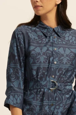 zoe kratzmann Dresses|Pinpoint Dress-Indigo Mosaic