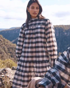 zoe kratzmann Dresses|Prowess Dress-Black/Ecru Check