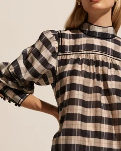 zoe kratzmann Dresses|Prowess Dress-Black/Ecru Check