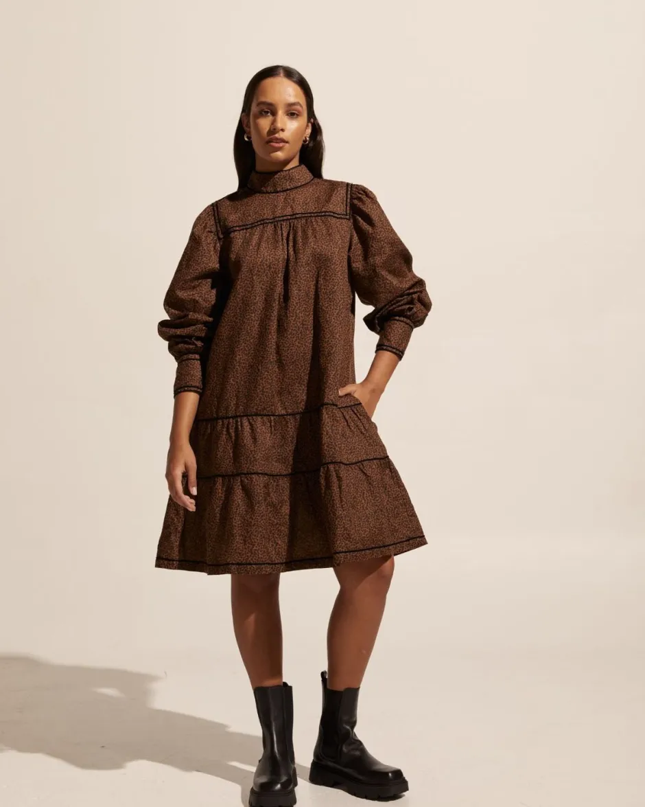 zoe kratzmann Dresses|Prowess Dress-Toast Leopard