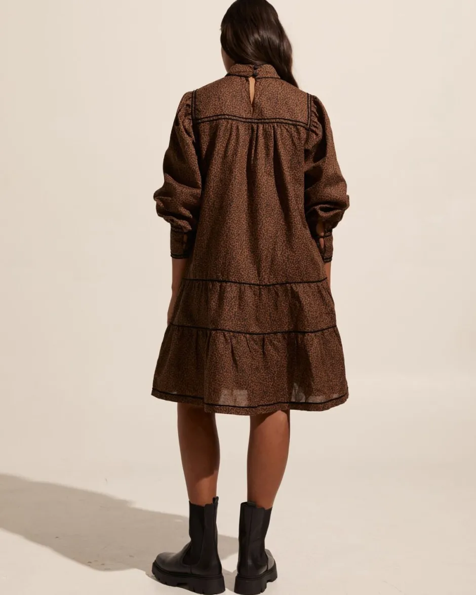 zoe kratzmann Dresses|Prowess Dress-Toast Leopard