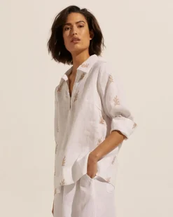 zoe kratzmann Tops|Quiver Top-Frond Stone