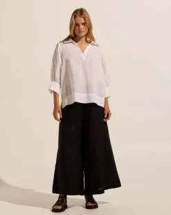 zoe kratzmann Tops|Quiver Top-Porcelain