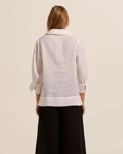 zoe kratzmann Tops|Quiver Top-Porcelain