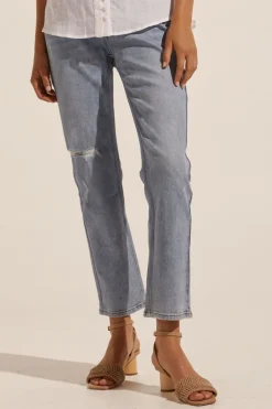 zoe kratzmann Bottoms|React Jean-Distressed Denim