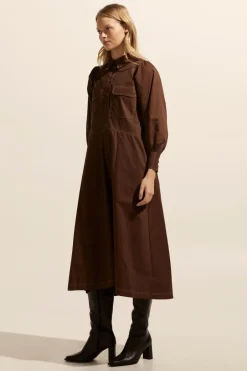 zoe kratzmann Dresses|Recess Dress-Chocolate