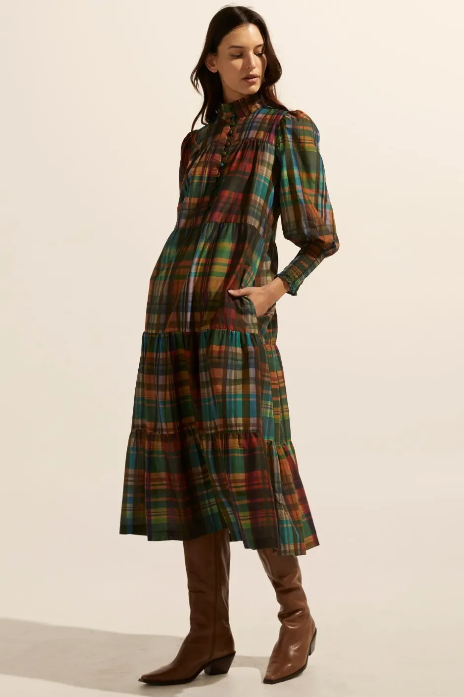 zoe kratzmann Dresses|Recruit Dress-Kaleidoscope Check