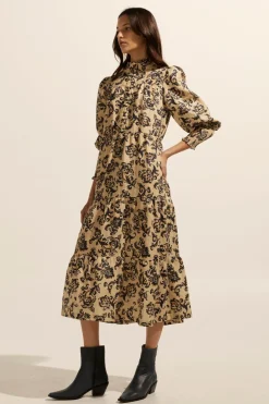 zoe kratzmann Dresses|Recruit Dress-Ochre Floral