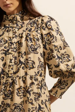 zoe kratzmann Dresses|Recruit Dress-Ochre Floral