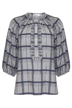 zoe kratzmann Tops|Refine Top-Ink/Porcelain Check