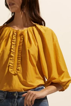 zoe kratzmann Tops|Refine Top-Ochre