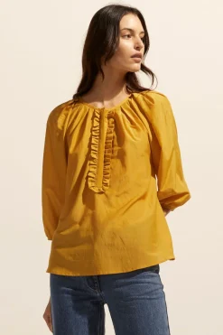 zoe kratzmann Tops|Refine Top-Ochre