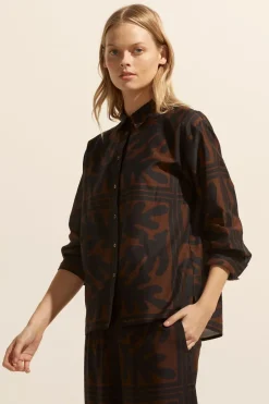 zoe kratzmann Tops|Reflex Top-Choc Frond