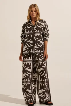 zoe kratzmann Tops|Reflex Top-Frond Choc