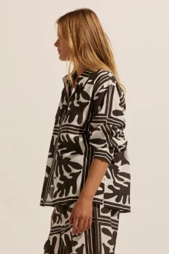 zoe kratzmann Tops|Reflex Top-Frond Choc