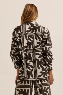 zoe kratzmann Tops|Reflex Top-Frond Choc