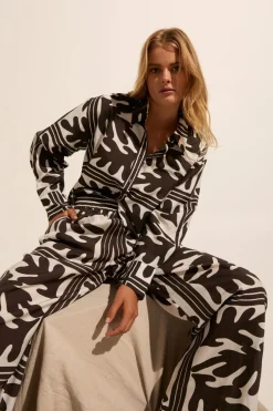 zoe kratzmann Tops|Reflex Top-Frond Choc
