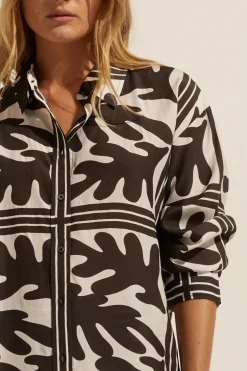 zoe kratzmann Tops|Reflex Top-Frond Choc