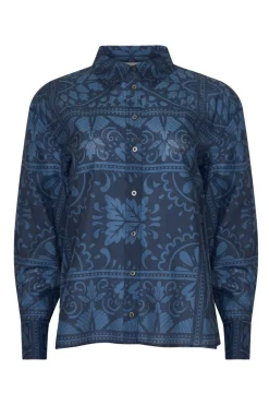 zoe kratzmann Tops|Reflex Top-Indigo Mosaic