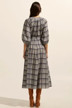 zoe kratzmann Dresses|Regard Dress-Ink/Porcelain Check