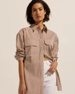 zoe kratzmann Tops|Reprieve Top-Cafe Stripe