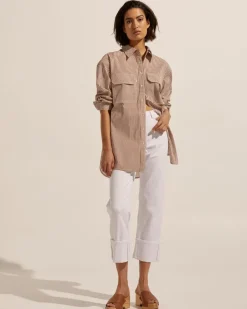 zoe kratzmann Tops|Reprieve Top-Cafe Stripe