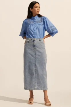 zoe kratzmann Tops|Restore Top-Azure