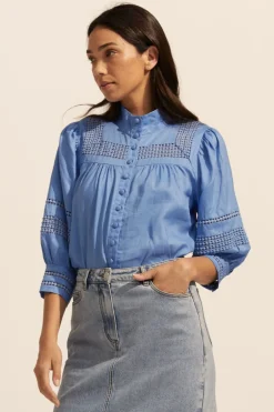 zoe kratzmann Tops|Restore Top-Azure