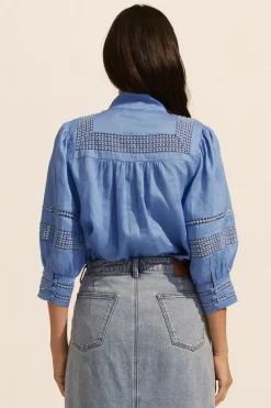 zoe kratzmann Tops|Restore Top-Azure