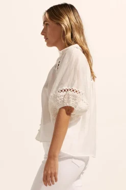 zoe kratzmann Tops|Roam Top-Porcelain