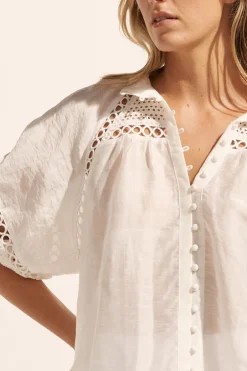 zoe kratzmann Tops|Roam Top-Porcelain