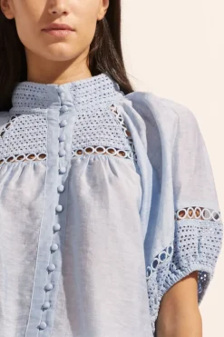 zoe kratzmann Tops|Roam Top-Sky