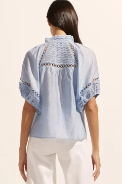 zoe kratzmann Tops|Roam Top-Sky
