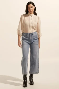 zoe kratzmann Bottoms|Rogue Jean-Washed Denim