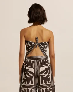 zoe kratzmann Tops|Scarf-Frond Choc