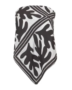 zoe kratzmann Tops|Scarf-Frond Choc