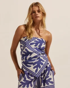 zoe kratzmann Tops|Scarf-Frond Wave
