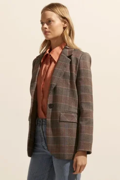 zoe kratzmann Jackets|Scout Jacket-Clay Check