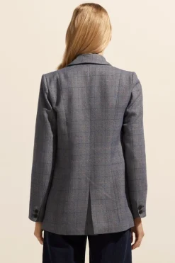 zoe kratzmann Jackets|Scout Jacket-Sapphire Check