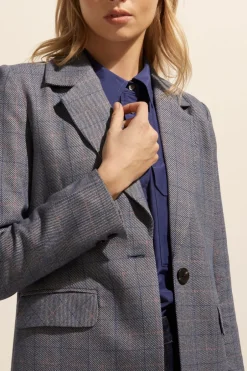 zoe kratzmann Jackets|Scout Jacket-Sapphire Check