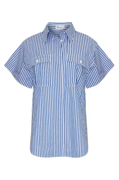 zoe kratzmann Tops|Sequel Top-Cobalt Stripe